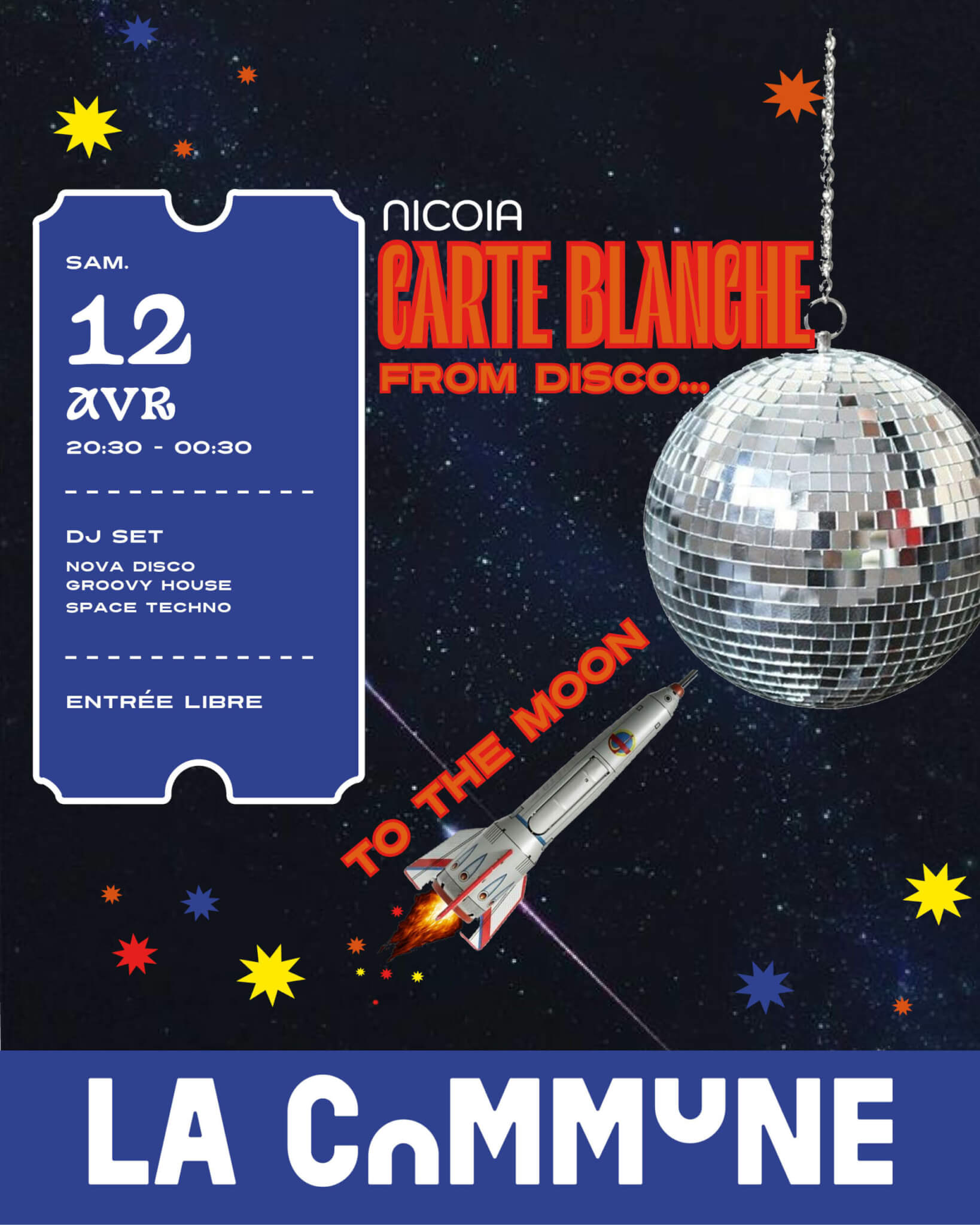Affiche DJ set de Nicoia 